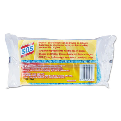 S.O.S. All Surface Scrubber Sponge, 2.5 x 4.5, 0.9" Thick, Dark Blue, 12-Carton 91017