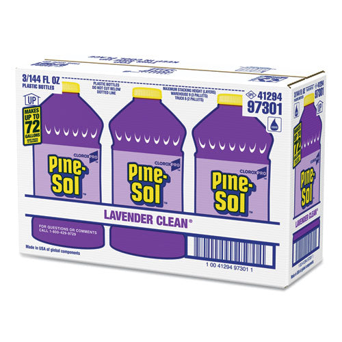 Pine-Sol All Purpose Cleaner, Lavender Clean, 144 oz Bottle, 3-Carton 97301