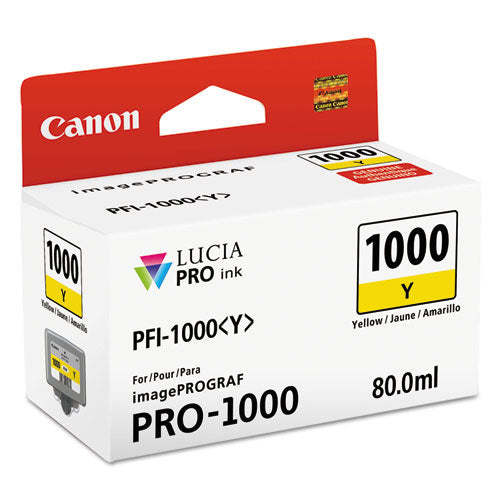 Canon 0549C002 (PFI-1000) Lucia Pro Ink, Yellow 0549C002