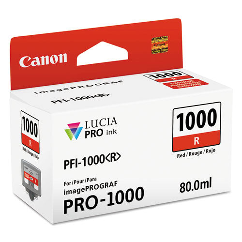 Canon 0554C002 (PFI-1000) Lucia Pro Ink, Red 0554C002