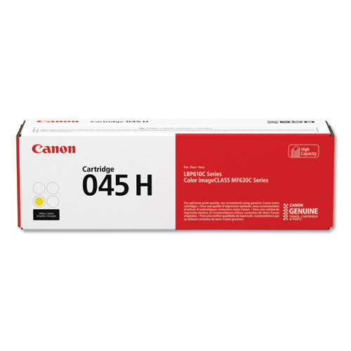 Canon 1243C001 (045) High-Yield Toner, 2,200 Page-Yield, Yellow 1243C001