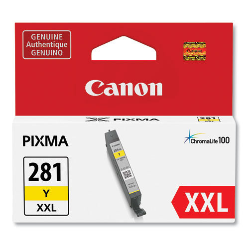 Canon 1982C001 (CLI-281XXL) ChromaLife100 Ink, Yellow 1982C001