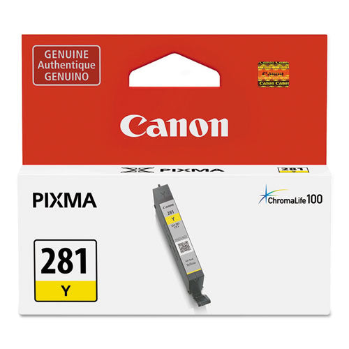 Canon 2090C001 (CLI-281) ChromaLife100+ Ink, 259 Page-Yield, Yellow 2090C001