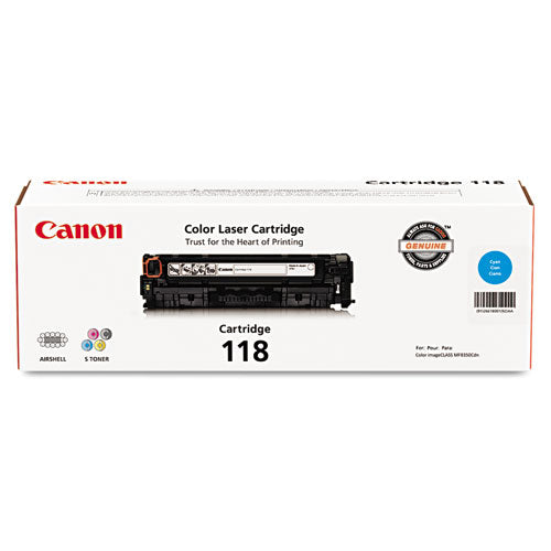 Canon 2661B001 (118) Toner, 2,900 Page-Yield, Cyan 2661B001