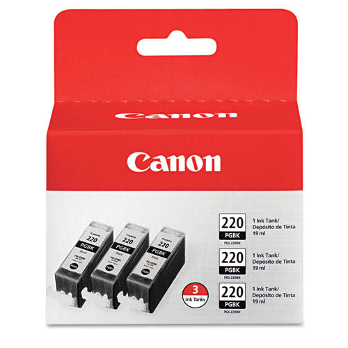 Canon 2945B004 (PGI-220) Ink, Black, 3-Pack 2945B004