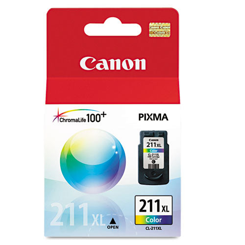 Canon 2975B001 (CL-211XL) High-Yield Ink, 349 Page-Yield, Tri-Color 2975B001