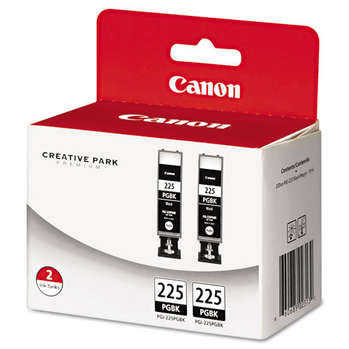 Canon 4530B007AA (PGI-225) Ink, Black, 2-Pack 4530B007