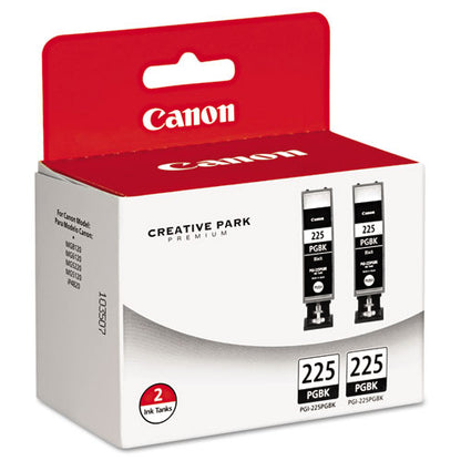 Canon 4530B007AA (PGI-225) Ink, Black, 2-Pack 4530B007