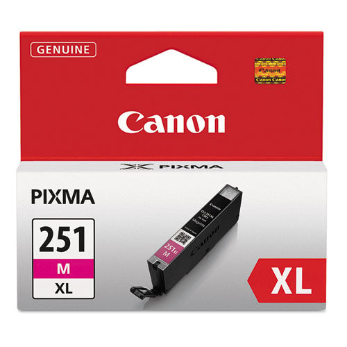 Canon 6450B001 (CLI-251XL) ChromaLife100+ High-Yield Ink, 680 Page-Yield, Magenta 6450B001