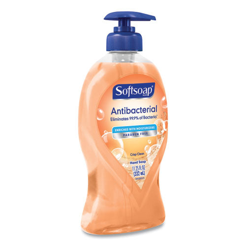 Softsoap Antibacterial Hand Soap, Crisp Clean, 11.25 oz Pump Bottle, 6-Carton US03562A