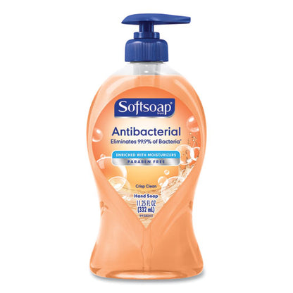 Softsoap Antibacterial Hand Soap, Crisp Clean, 11.25 oz Pump Bottle, 6-Carton US03562A