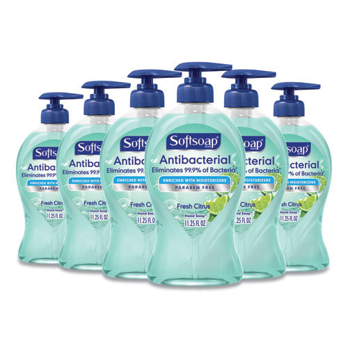 Softsoap Antibacterial Hand Soap, Fresh Citrus, 11.25 oz Pump Bottle, 6-Carton US03563A
