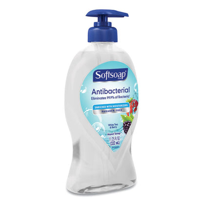 Softsoap Antibacterial Hand Soap, White Tea and Berry Fusion, 11.25 oz Pump Bottle US03574A