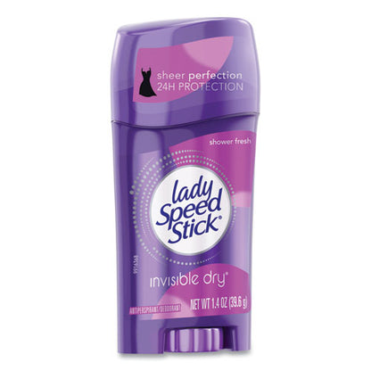 Lady Speed Stick Invisible Dry Antiperspirant, Fresh Scent, 1.4 oz, White, 12-Carton 96299