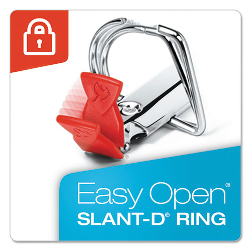 Cardinal Premier Easy Open ClearVue Locking Slant-D Ring Binder, 3 Rings, 1" Capacity, 11 x 8.5, Black 10301