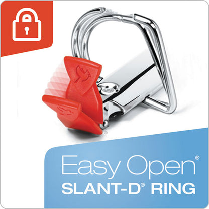 Cardinal Premier Easy Open Locking Slant-D Ring Binders, 3 Rings, 5" Capacity, 11 x 8.5, Black 18762CB