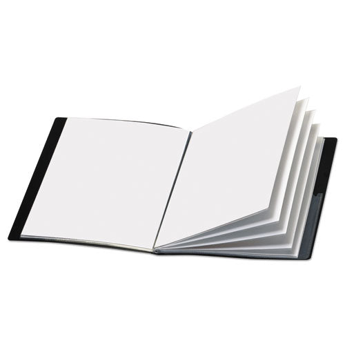 Cardinal ShowFile Display Book w-Custom Cover Pocket, 12 Letter-Size Sleeves, Black 50132CB