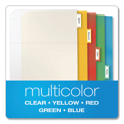Cardinal Poly Ring Binder Pockets, 11 x 8 1-2, Letter, Assorted Colors, 5-Pack 84009