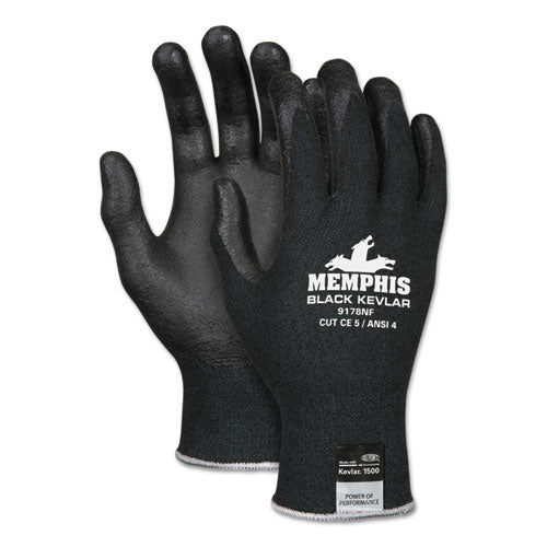 MCR Safety Kevlar Gloves 9178NF, Kevlar-Nitrile Foam, Black, X-Large 9178NFXL