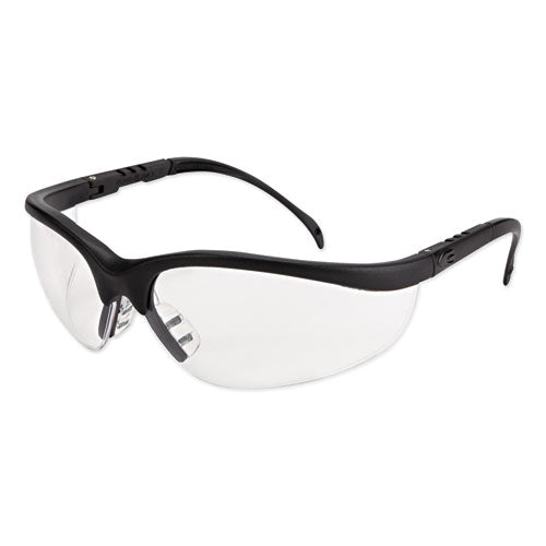 MCR Safety Klondike Safety Glasses, Matte Black Frame, Clear Lens, 12-Box KD110