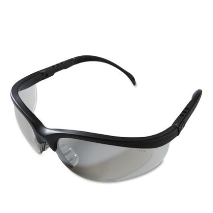 MCR Safety Klondike Safety Glasses, Black Matte Frame, Clear Mirror Lens, 12-Box KD119