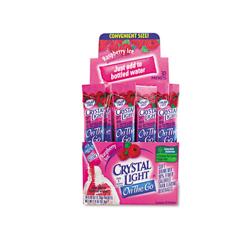 Crystal Light Flavored Drink Mix, Raspberry Ice, 30 .08oz Packets-Box GEN00798