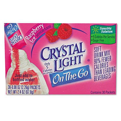 Crystal Light Flavored Drink Mix, Raspberry Ice, 30 .08oz Packets-Box GEN00798