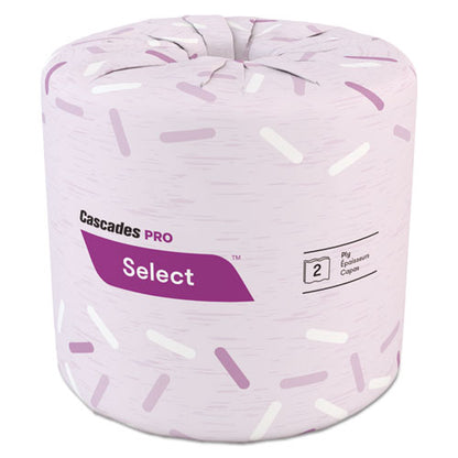 Cascades Pro Select Standard Bath Toilet Tissue Paper 2 Ply 500 Sheets White (96 Rolls) B040