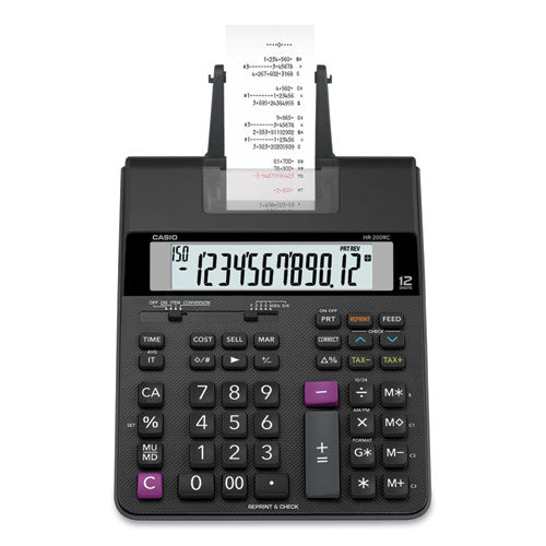 Casio HR200RC Printing Calculator, 12-Digit, LCD HR-200RC