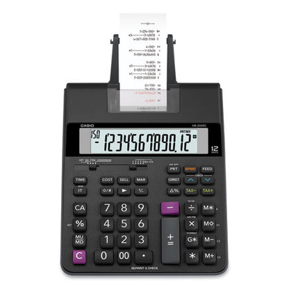 Casio HR200RC Printing Calculator, 12-Digit, LCD HR-200RC