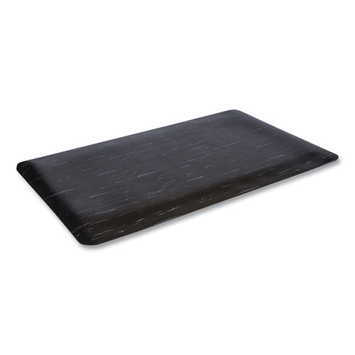 Crown Cushion-Step Surface Mat, 36 x 72, Marbleized Rubber, Black CU 3672BK