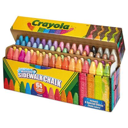 Crayola Ultimate Washable Sidewalk Chalk Sixty Assorted Colors (64 Count) 512064