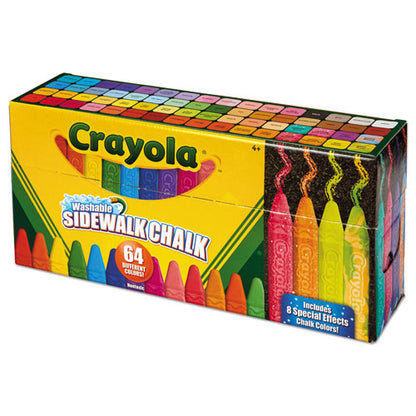 Crayola Ultimate Washable Sidewalk Chalk Sixty Assorted Colors (64 Count) 512064