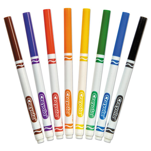 Crayola Non-Washable Marker, Fine Bullet Tip, Assorted Classic Colors, 8-Pack 587709