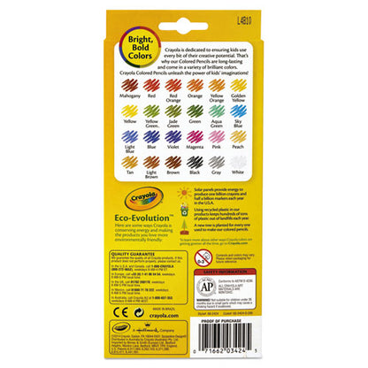 Crayola Erasable Color Pencil Set, 3.3 mm, 2B (#1), Assorted Lead-Barrel Colors, 24-Pack 682424