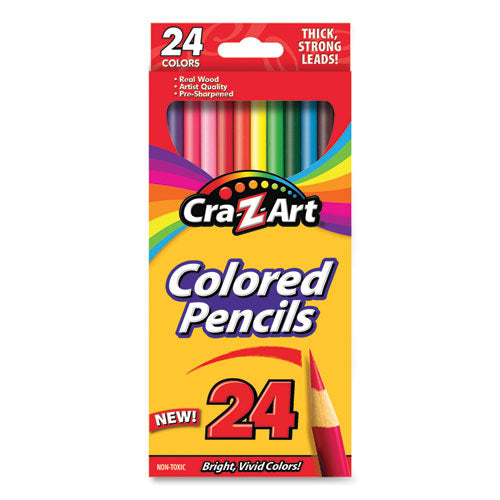 Cra-Z-Art Colored Pencils, 24 Assorted Lead-Barrel Colors, 24-Set 10403WM40