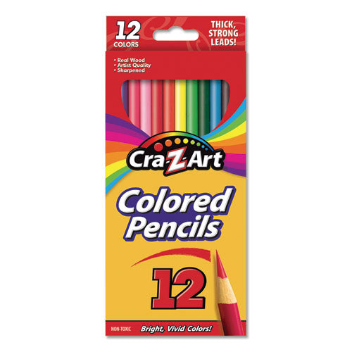 Cra-Z-Art Colored Pencils, 12 Assorted Lead-Barrel Colors, 12-Set 1040472