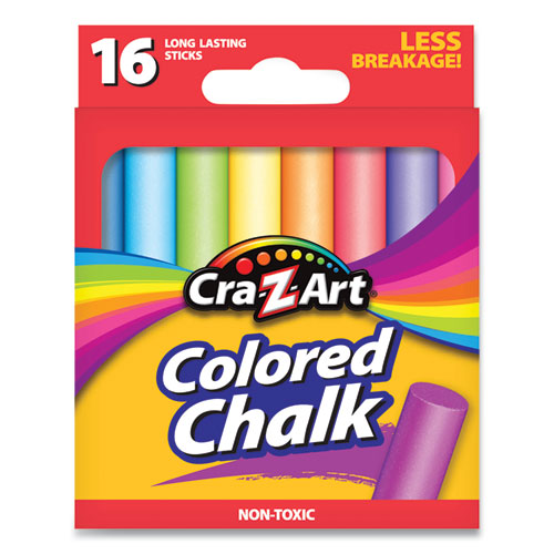 Cra-Z-Art Colored Chalk, Assorted Colors, 16-Pack 1080148