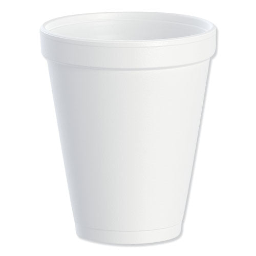 Dart Foam Drink Cups, 10 oz, White, 25-Bag, 40 Bags-Carton 10J10