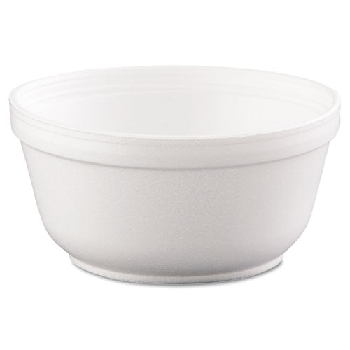 Dart Insulated Foam Bowls, 12 oz, White, 50-Pack, 20 Packs-Carton 12B32