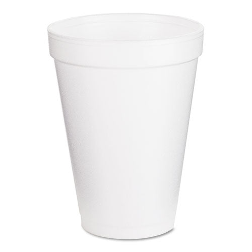 Dart Foam Drink Cups, 12 oz, White, 25-Pack 12J12
