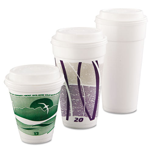 Dart Cappuccino Dome Sipper Lids, Fits 12 oz to 24 oz Cups, White, 1,000-Carton 16EL