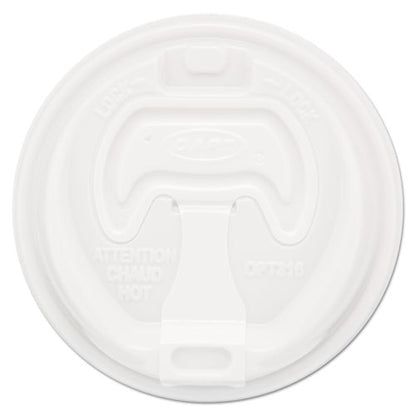 Dart Optima Reclosable Lid, Fits 12 oz to 24 oz Foam Cups, White, 100 Pack, 10 Packs-Carton 16RCL