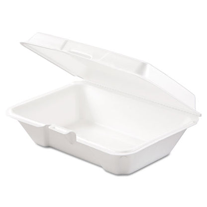 Dart Foam Hinged Lid Containers, 1-Compartment, 6.4 x 9.3 x 2.9, White, 200-Carton 205HT1