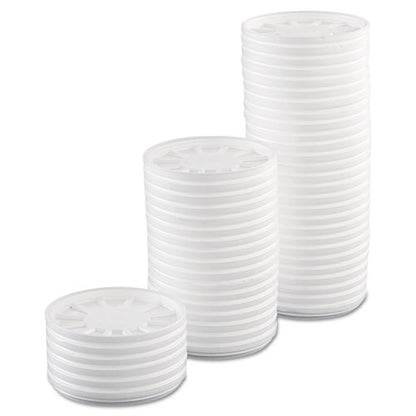 Dart Vented Foam Lids, Fits 6 oz to 32 oz Cups, White, 50 Pack, 10 Packs-Carton 20RL