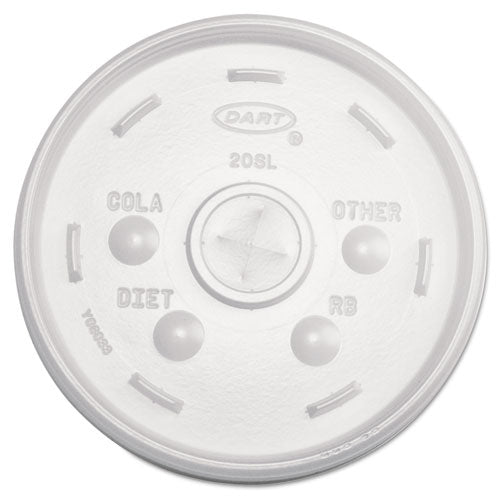 Dart Cold Cup Lids, Fits 32 oz Cups, Translucent, 100-Sleeve, 10 Sleeves-Carton 20SL