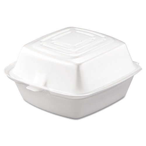 Dart Foam Hinged Lid Containers, 5.38 x 5.5 x 2.88, White, 500-Carton 50HT1