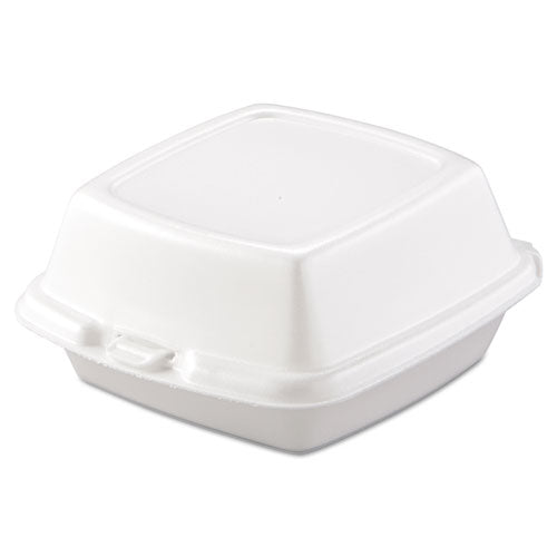 Dart Foam Hinged Lid Containers, 6 x 5.78 x 3, White, 500-Carton 60HT1