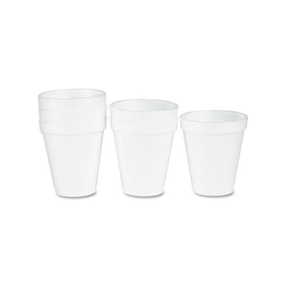 Dart Foam Drink Cups, 6 oz, White, 25-Bag, 40 Bags-Carton 6J6