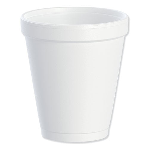 Dart Foam Drink Cups, 8 oz, White, 25-Bag, 40 Bags-Carton 8J8